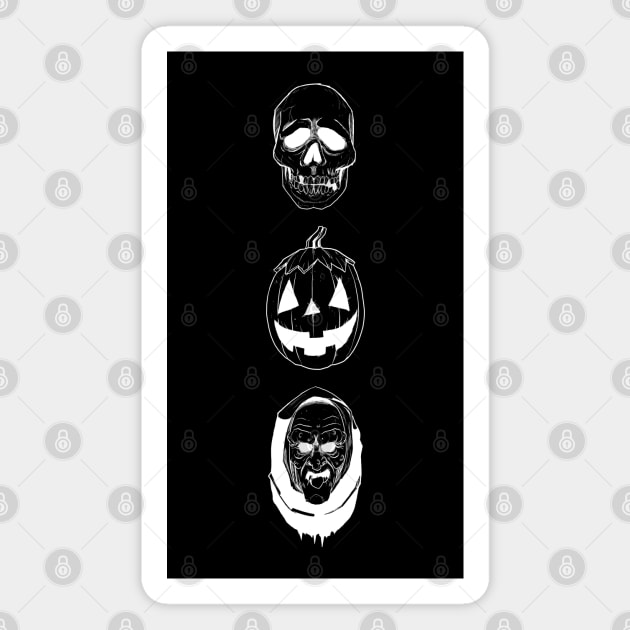 Season of the Witch Masks Vertical Magnet by thecalgee